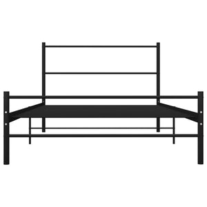 vidaXL Bed Frame Black Metal 90x200 cm