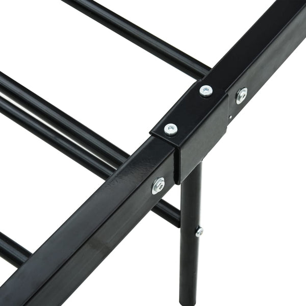 vidaXL Bed Frame Black Metal 90x200 cm