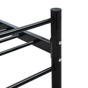 vidaXL Bed Frame with Headboard, No Mattress, Black 140x200cm Metal