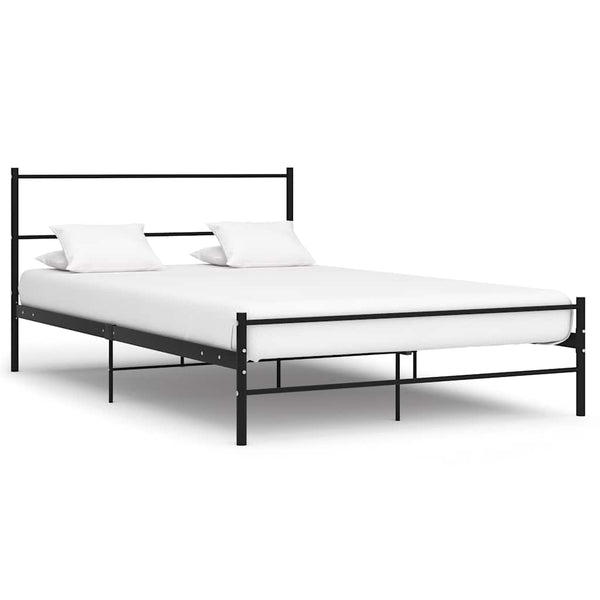 vidaXL Bed Frame Black Metal 160x200 cm