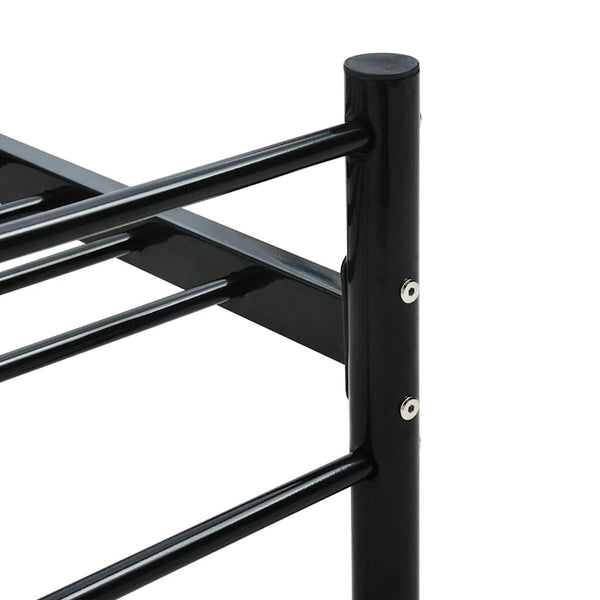 vidaXL Bed Frame Black Metal 160x200 cm