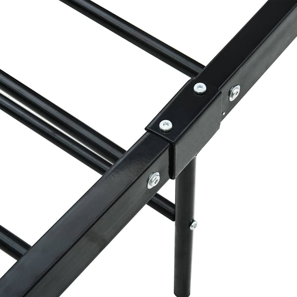 vidaXL Bed Frame Black Metal 160x200 cm
