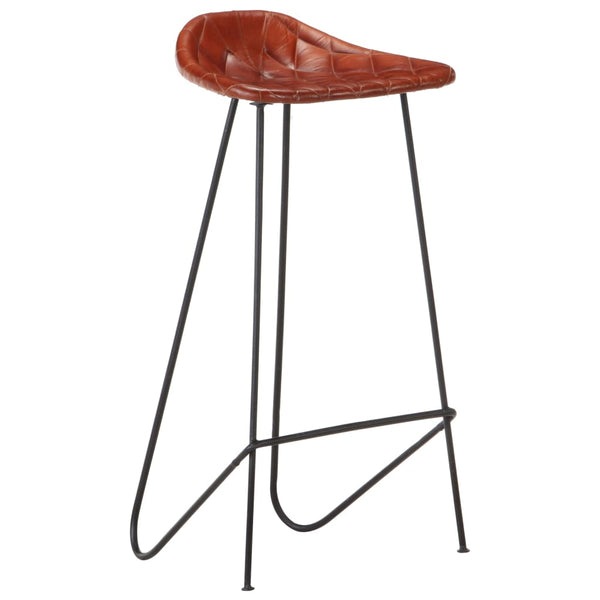 vidaXL 5-Piece Bar Set Recycled Solid Wood and Real Leather