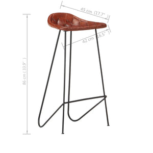 vidaXL 7-Piece Bar Set Solid Acacia Wood and Real Leather