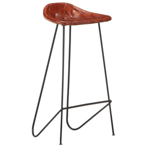 vidaXL 7-Piece Bar Set Solid Acacia Wood and Real Leather