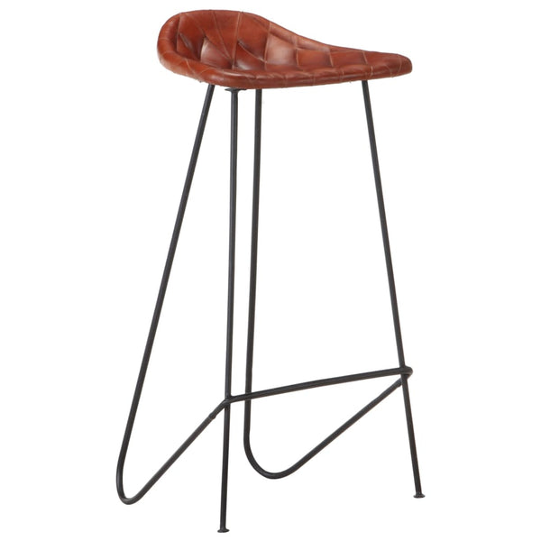 vidaXL 7-Piece Bar Set Reclaimed Solid Wood and Real Leather