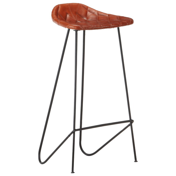 vidaXL 7-Piece Bar Set Reclaimed Solid Wood and Real Leather