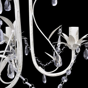 vidaXL Crystal Ceiling Lamp Chandelier 2 pcs. Elegant White