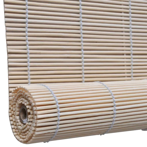 vidaXL Natural Bamboo Roll-Up Blinds 2 pcs. 120x160 cm