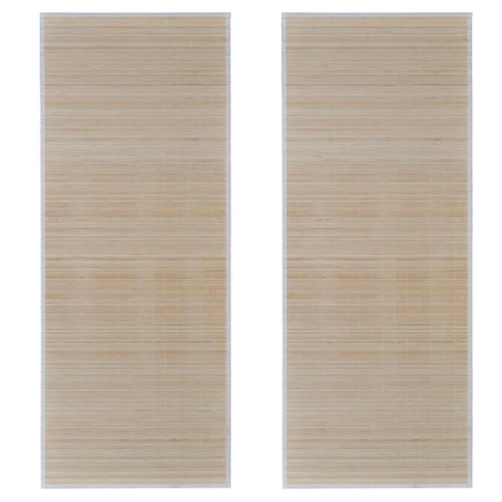 vidaXL Bamboo Rugs 2 pcs Rectangular Natural 120x180 cm