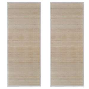 vidaXL Bamboo Rugs 2 pcs Rectangular Natural 120x180 cm
