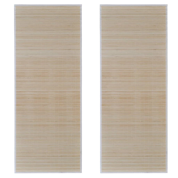 vidaXL Bamboo Rugs 2 pcs Rectangular Natural 120x180 cm