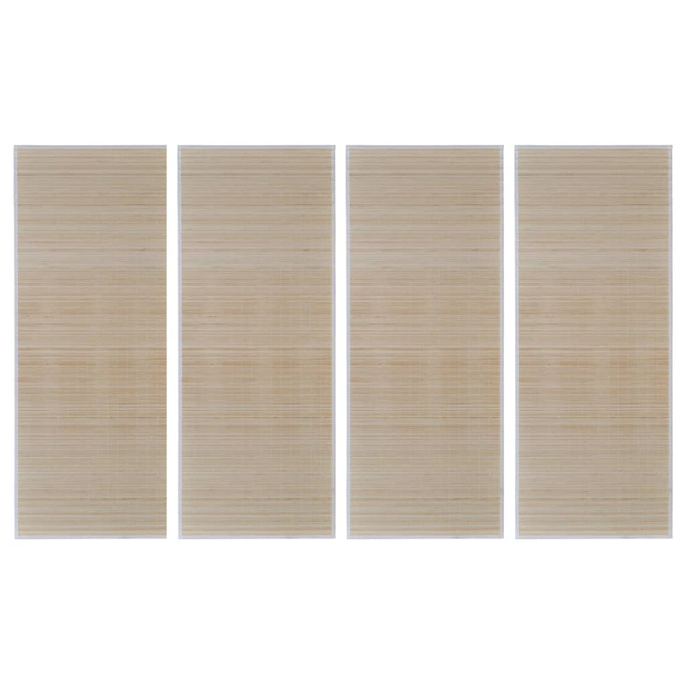 vidaXL Bamboo Rugs 4 pcs Rectangular Natural 120x180 cm