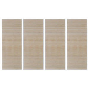 vidaXL Bamboo Rugs 4 pcs Rectangular Natural 120x180 cm
