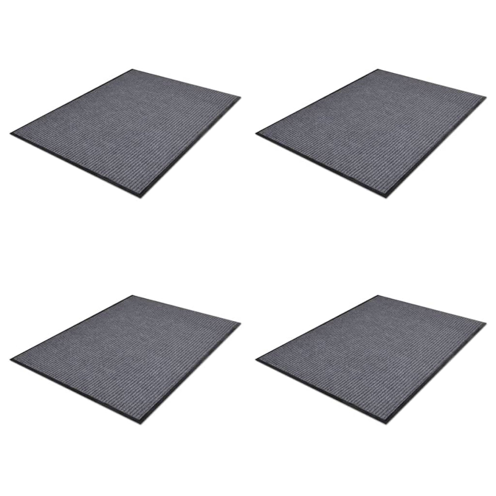 vidaXL Doormats 4 pcs. PVC Grey 90 x 60 cm