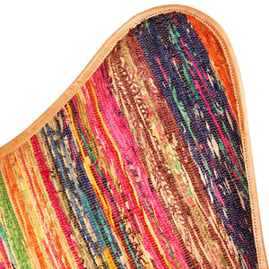 vidaXL Butterfly Chair 4 pcs. Multicolored Chindi Fabric