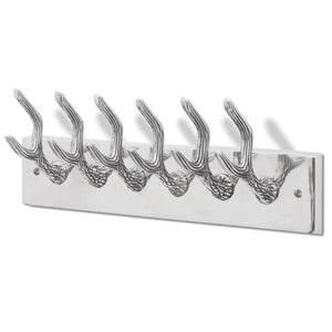 vidaXL Wardrobe Rails 2 pcs Silver Aluminium