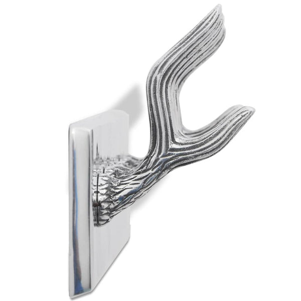 vidaXL Wardrobe Rails 2 pcs Silver Aluminium