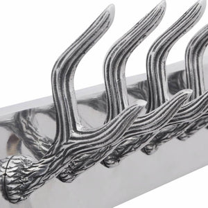 vidaXL Wardrobe Rails 2 pcs Silver Aluminium