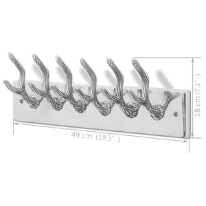vidaXL Wardrobe Rails 2 pcs Silver Aluminium