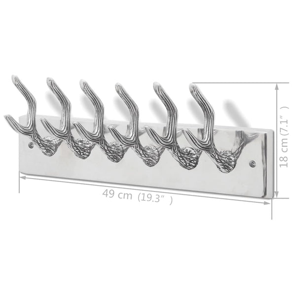 vidaXL Wardrobe Rails 2 pcs Silver Aluminium