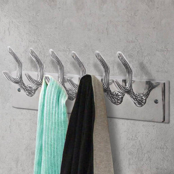 vidaXL Wardrobe Rails 2 pcs Silver Aluminium