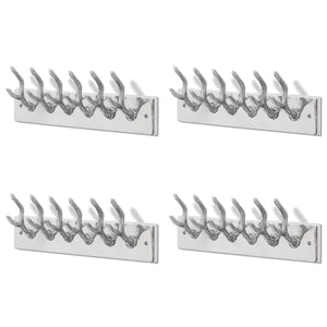 vidaXL Coat Racks 4 pcs. Silver Aluminum