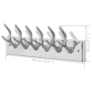 vidaXL Coat Racks 4 pcs. Silver Aluminum