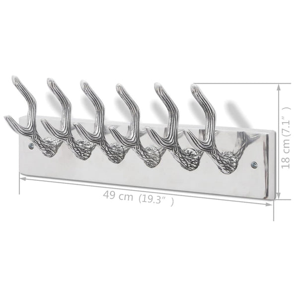 vidaXL Coat Racks 4 pcs. Silver Aluminum