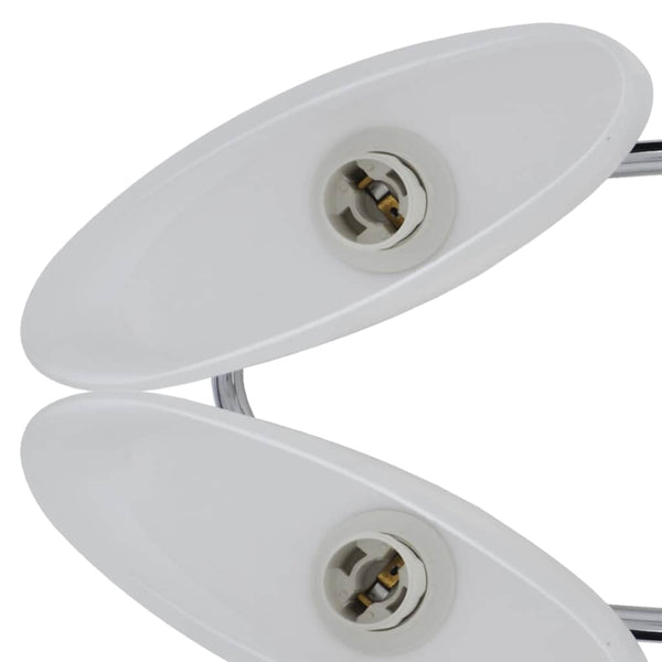 vidaXL Ceiling Lamp with Elliptical Glass Shades 2 pcs. E14