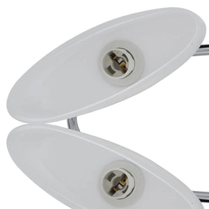 vidaXL Ceiling Lamp with Elliptical Glass Shades 2 pcs. E14