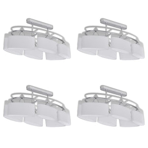 vidaXL Ceiling Lamp with Elliptical Glass Shades 4 pcs. E14