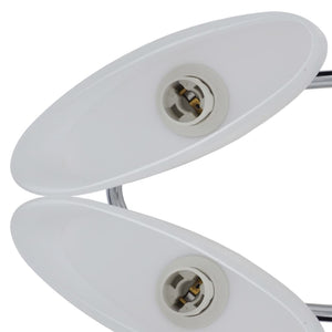 vidaXL Ceiling Lamp with Elliptical Glass Shades 4 pcs. E14