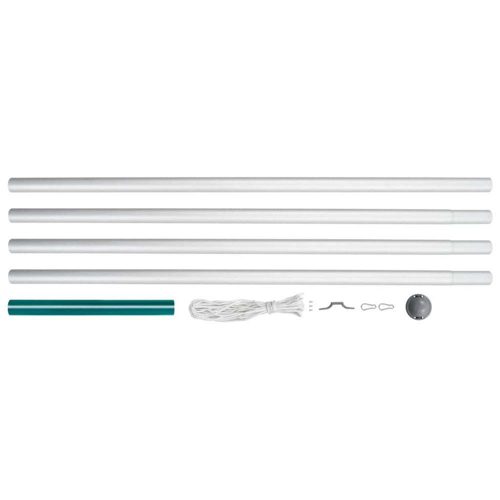 vidaXL Aluminium Flagpole 6.2 m