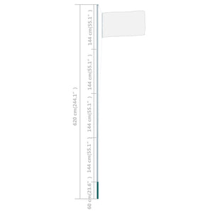 vidaXL Aluminium Flagpole 6.2 m