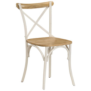 vidaXL Dining Chairs 4 pcs. White Solid Mango Wood