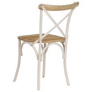 vidaXL Dining Chairs 4 pcs. White Solid Mango Wood