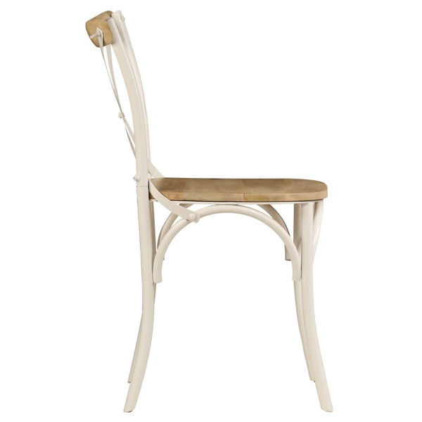 vidaXL Dining Chairs 4 pcs. White Solid Mango Wood
