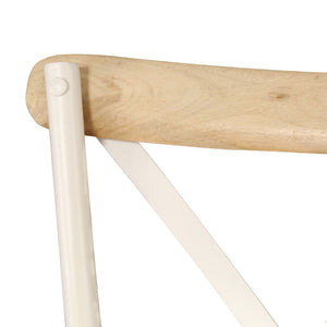 vidaXL Dining Chairs 4 pcs. White Solid Mango Wood