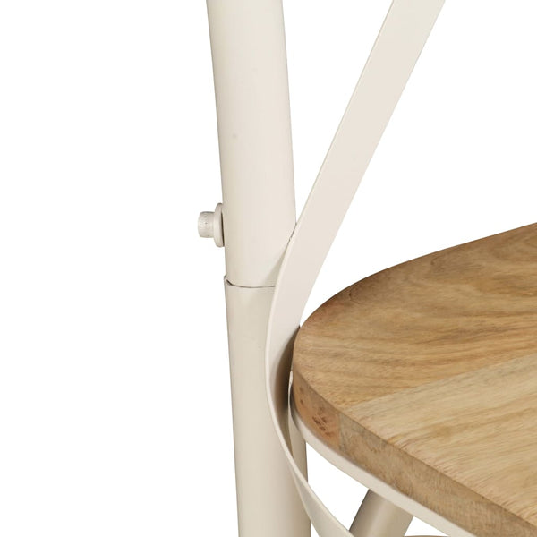 vidaXL Dining Chairs 4 pcs. White Solid Mango Wood