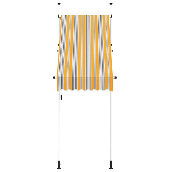 vidaXL Retractable Awning Manual 100 cm Yellow Blue Striped