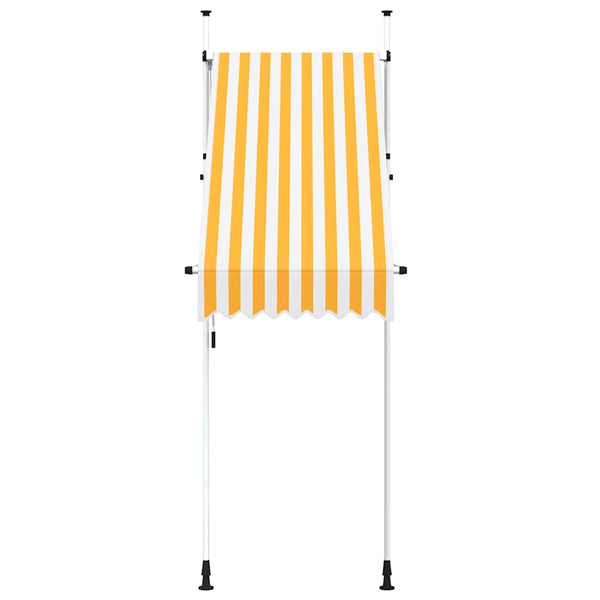 vidaXL Retractable Awning Manual 100 cm Orange/White Striped