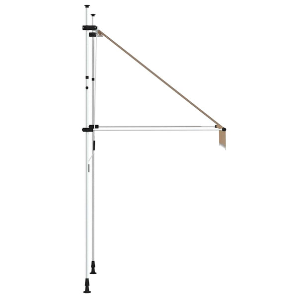 vidaXL Retractable Awning Manual 100 cm Orange/White Striped