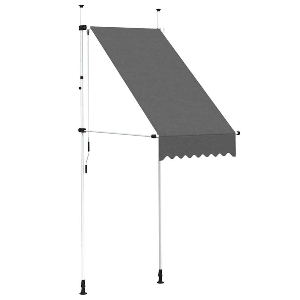 vidaXL Retractable Awning Manual 100 cm Anthracite