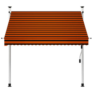 Einziehbare Markise Handbetrieben 200 cm Orange und Braun