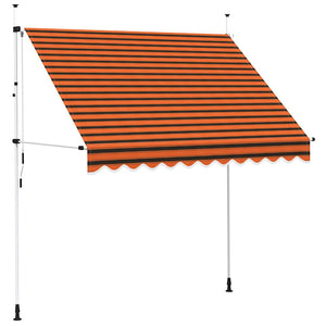 Einziehbare Markise Handbetrieben 250 cm Orange und Braun