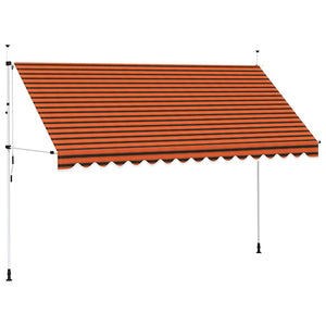 Einziehbare Markise Handbetrieben 400 cm Orange und Braun