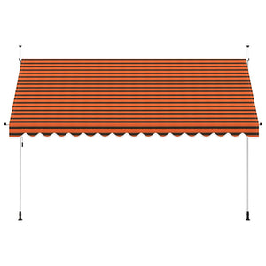 Einziehbare Markise Handbetrieben 400 cm Orange und Braun