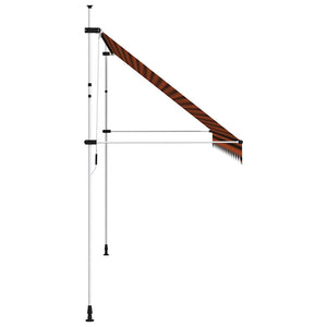 Einziehbare Markise Handbetrieben 400 cm Orange und Braun
