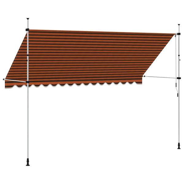 Einziehbare Markise Handbetrieben 400 cm Orange und Braun